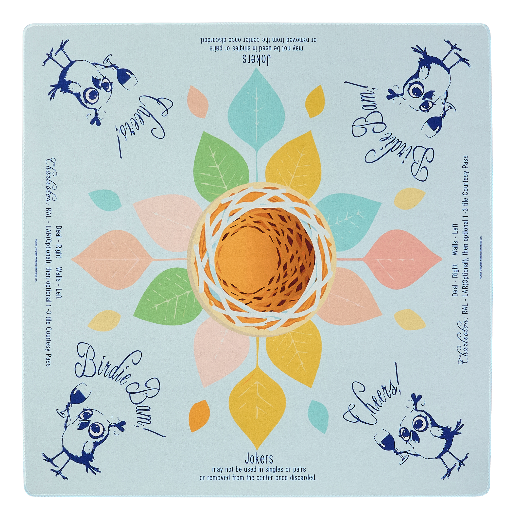 Birdie Bam Mahjong Mat – Mahjong Sisterhood