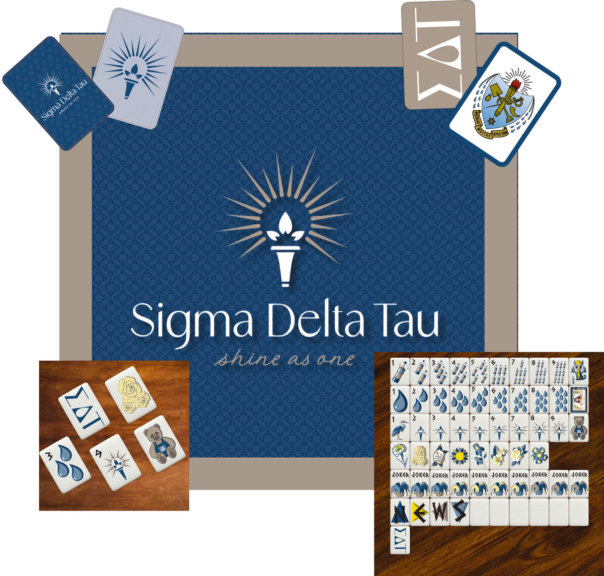 Sigma Delta Tau Sorority Mahjong Legacy Set