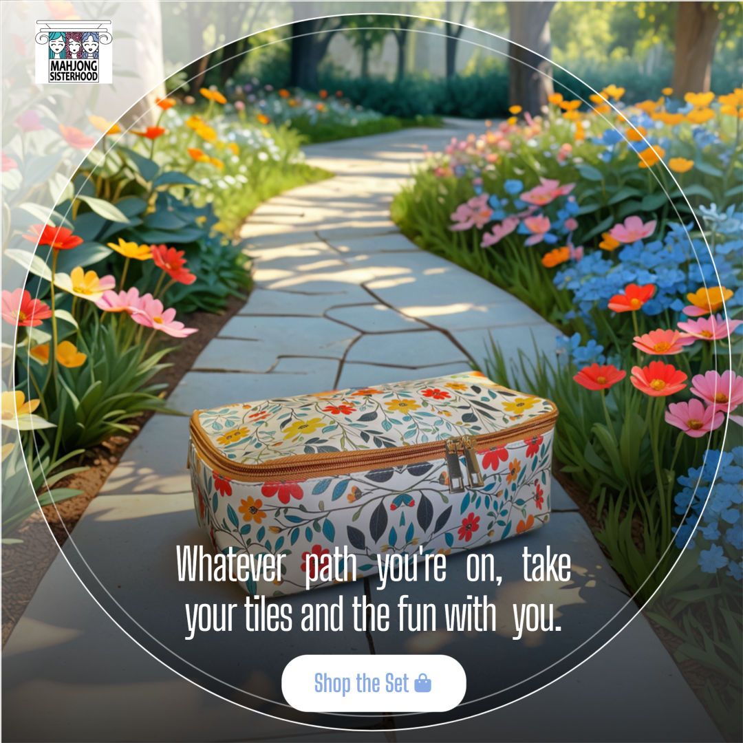 Floral Mahjong Tiles Bag