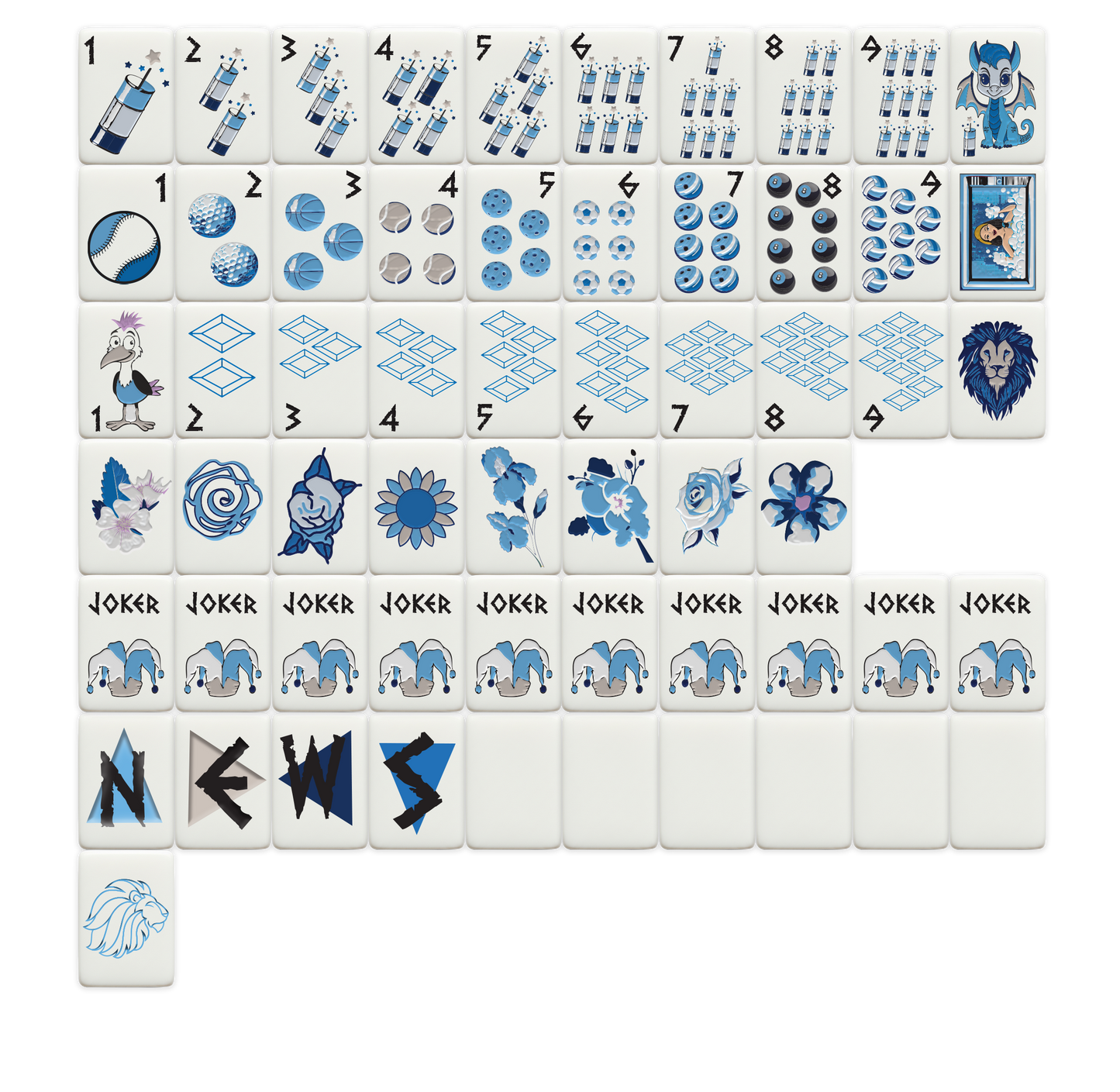 Alpha Delta Pi Mahjong Tiles