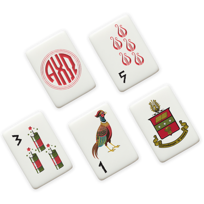 Alpha Chi Omega Mahjong Tiles