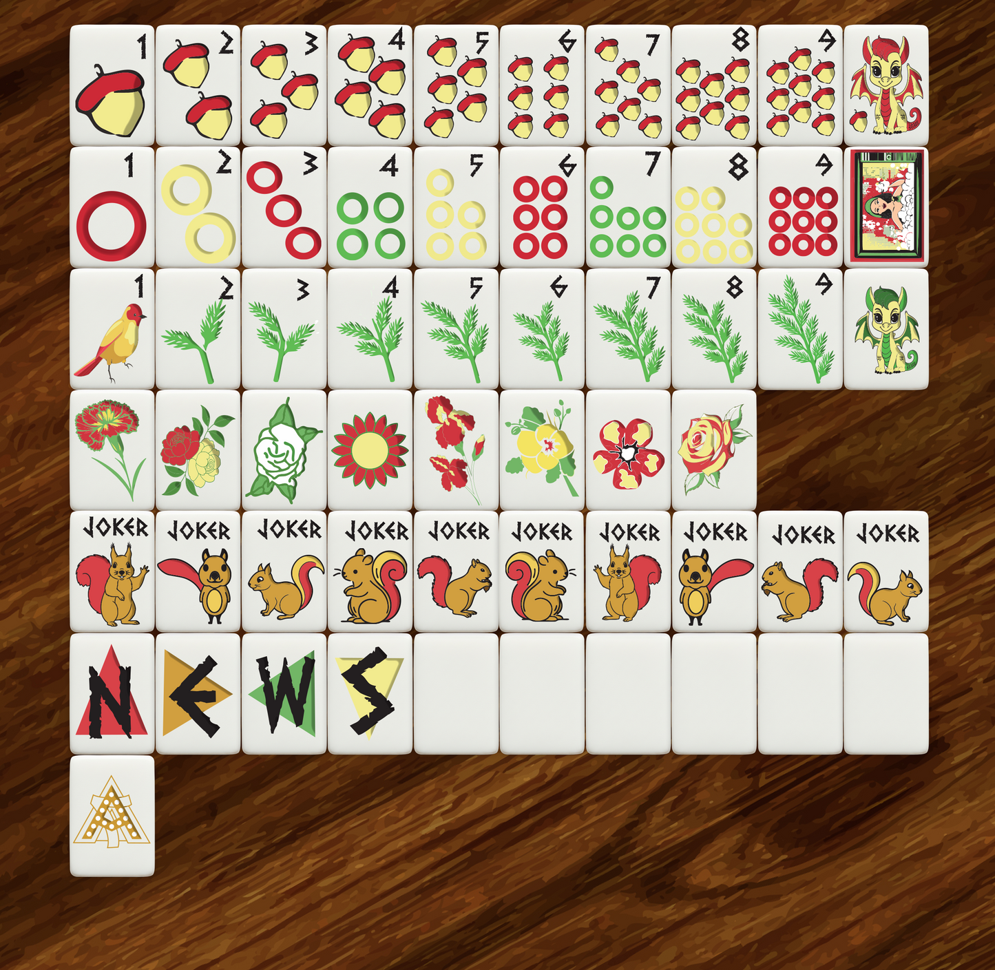 Alpha Gamma Delta Mahjong Tiles