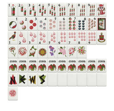 Alpha Chi Omega Mahjong Tiles
