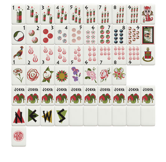 Alpha Chi Omega Mahjong Tiles