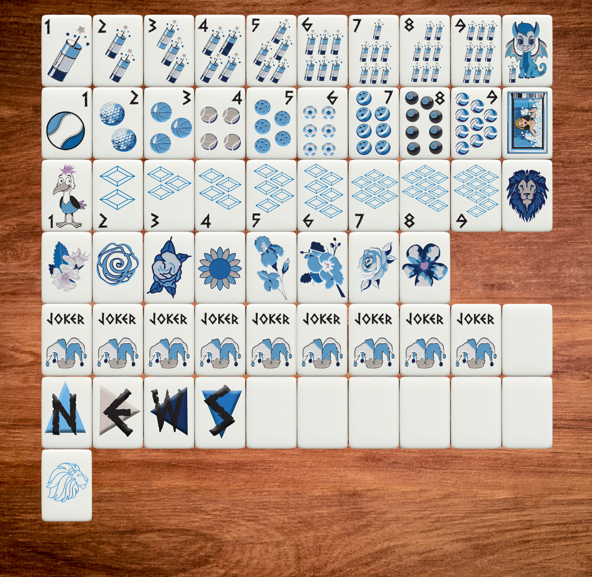 Alpha Delta Pi Bespoke Mahjong Tiles