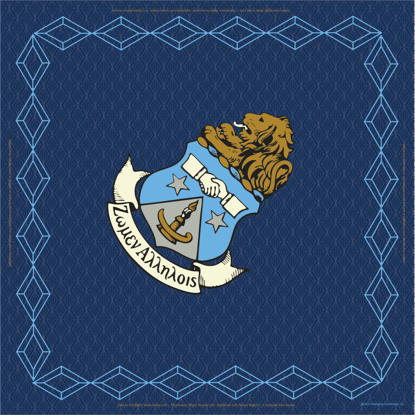 Alpha Delta Pi Dark Blue Mahjong Mat