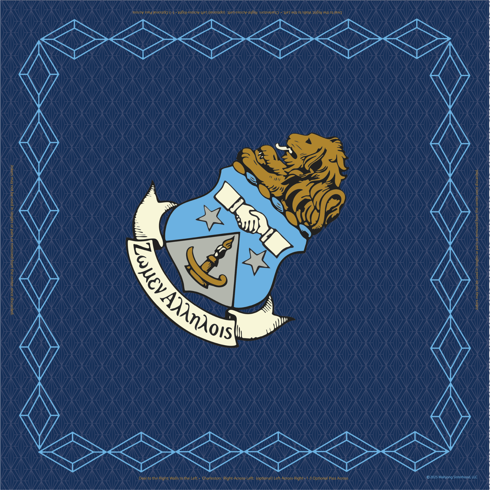 Alpha Delta Pi Dark Blue Mahjong Mat