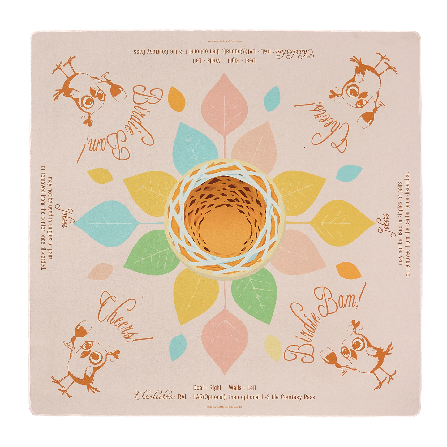 Birdie Bam Mahjong Mat Champagne