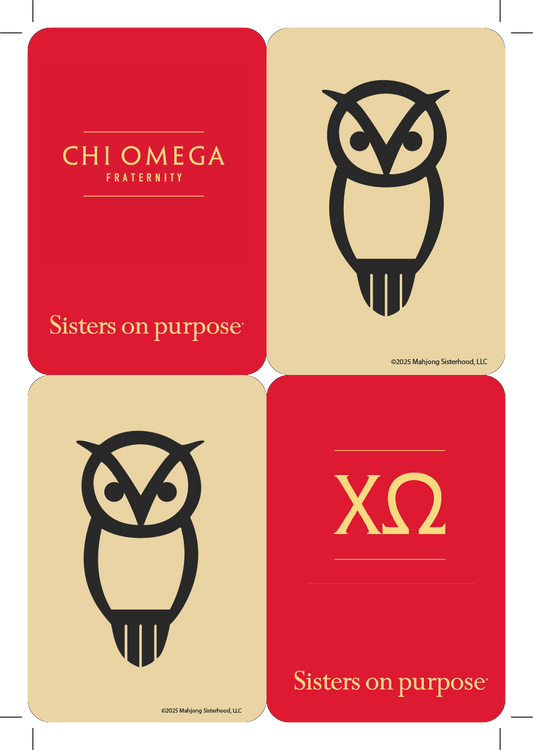 Chi Omega Shuffle Cards