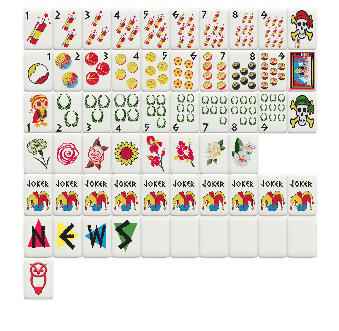 Chi Omega Mahjong Tiles