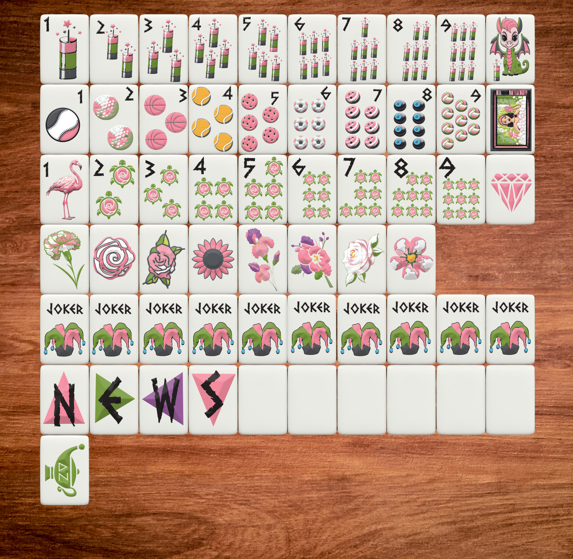 Delta Zeta Bespoke Mahjong Tiles