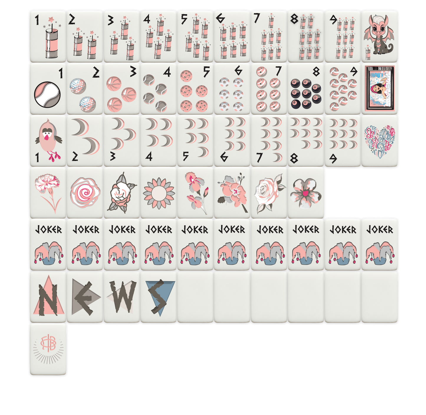 Gamma Phi Beta Mahjong Tiles