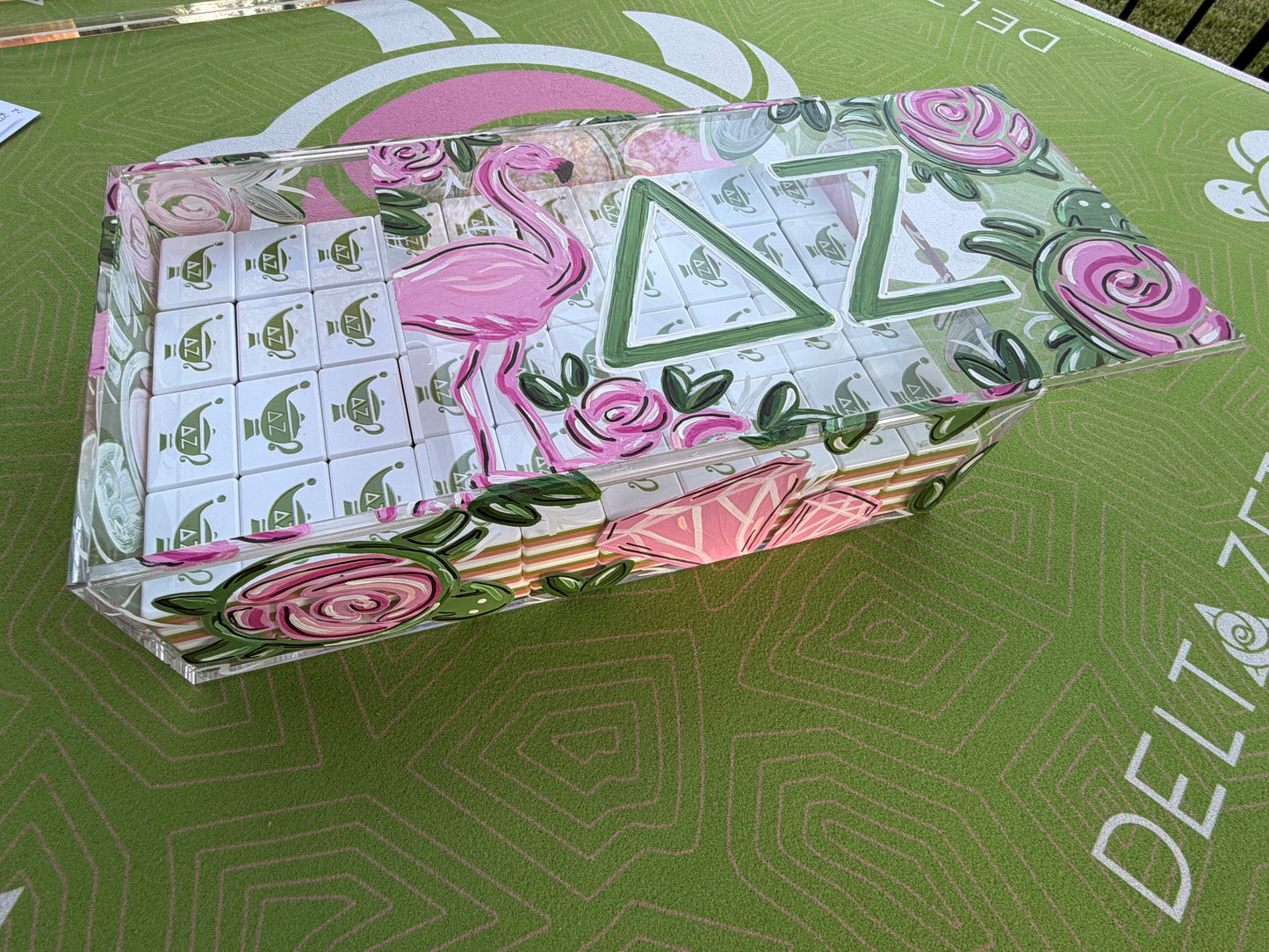 Hand-Painted Acrylic Display Box - Delta Zeta