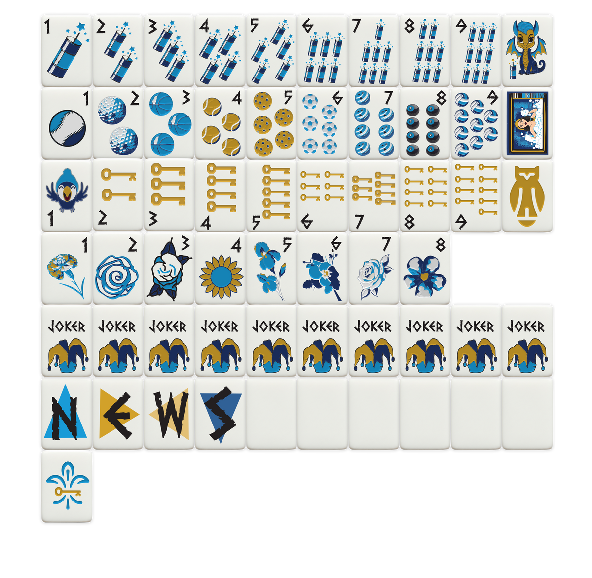 Kappa Kappa Gamma Mahjong Tiles