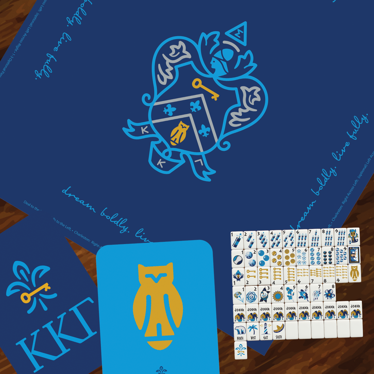 Kappa Kappa Gamma Mahjong Branded Set