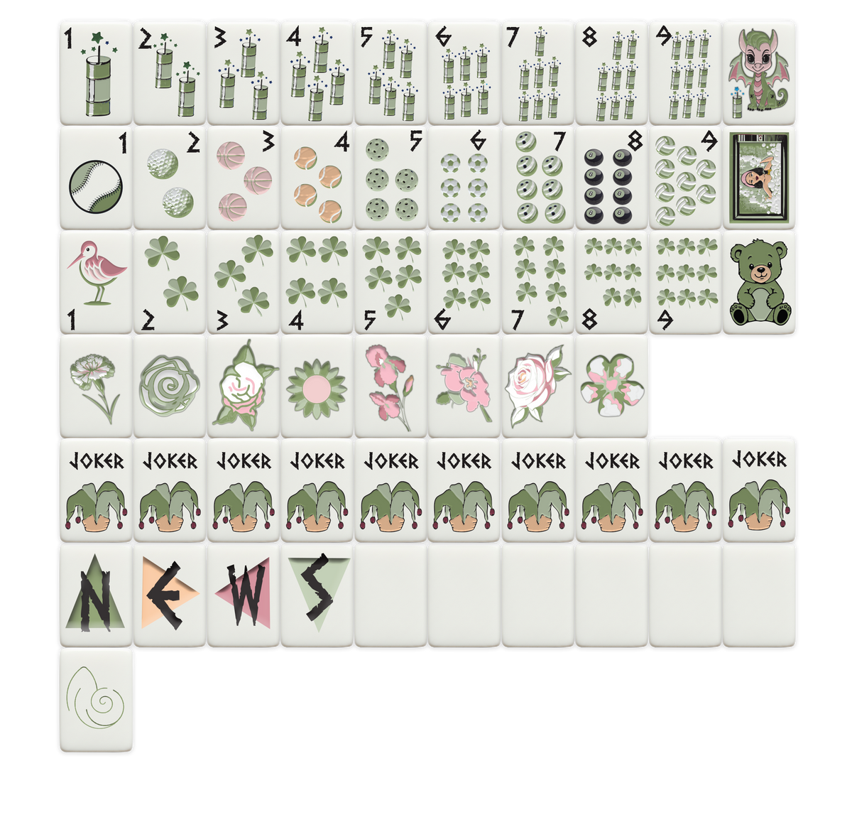 Kappa Delta Mahjong Tiles