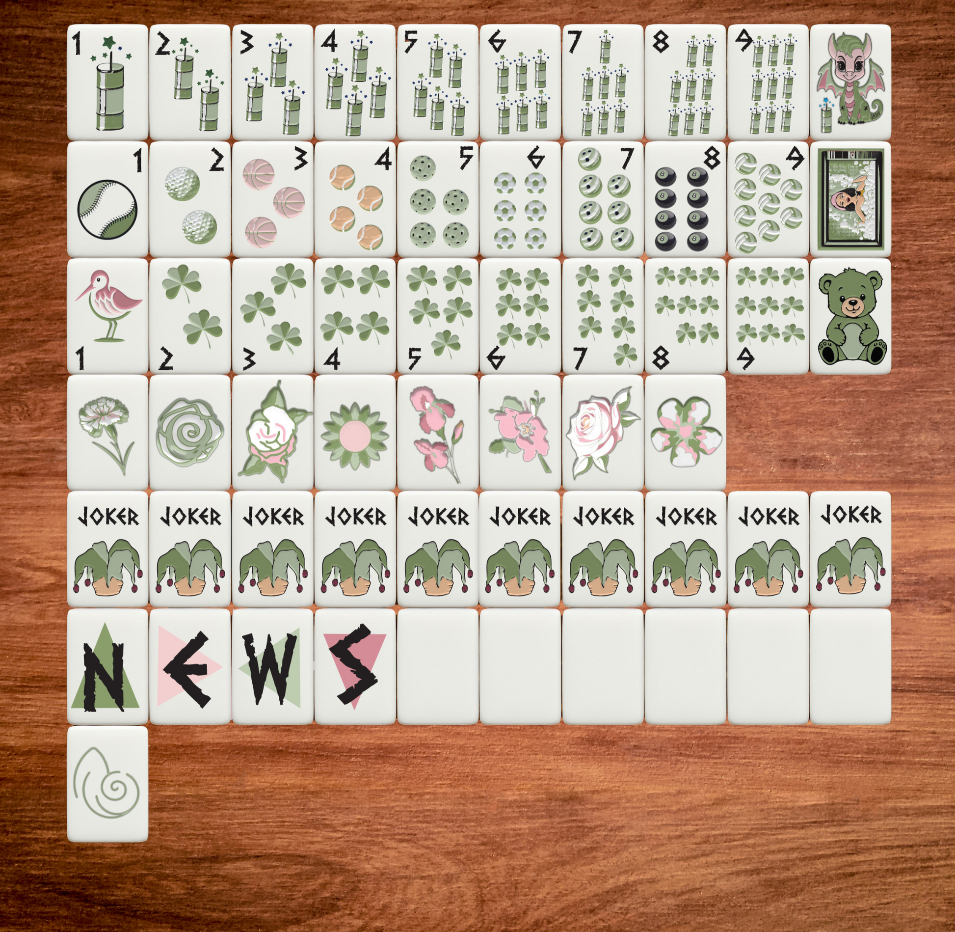 Kappa Delta Bespoke Mahjong Tiles