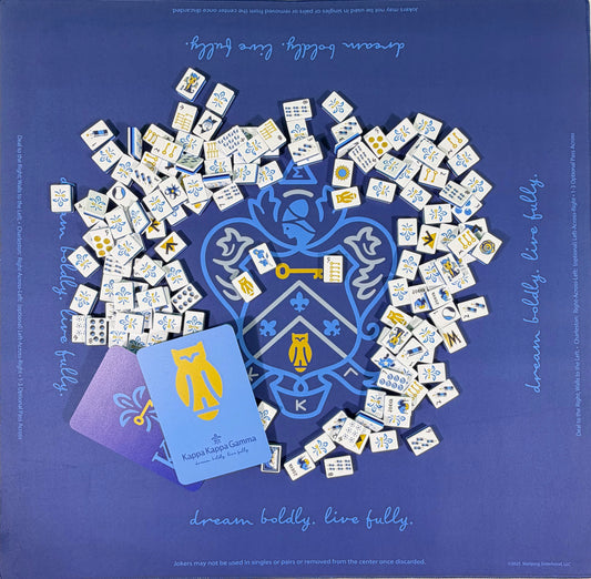 KKG mahjong mat blue