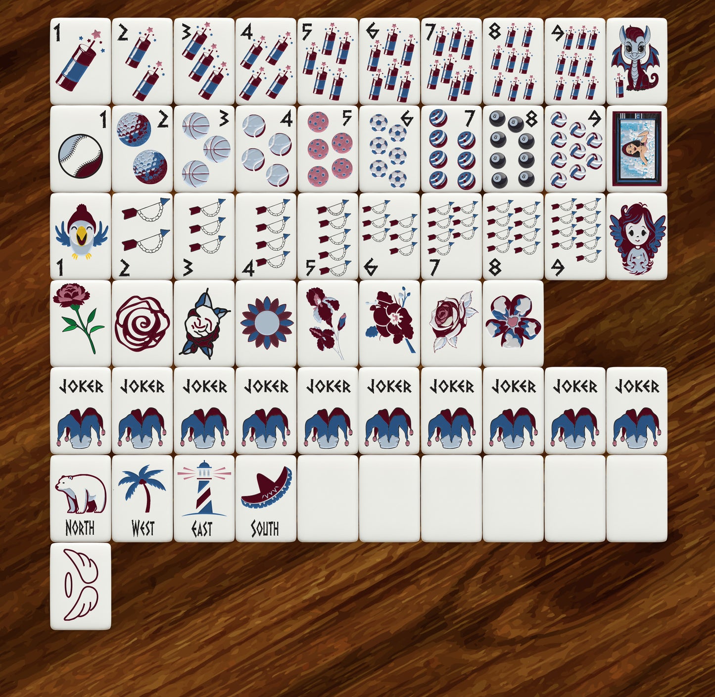 Pi Beta Phi Branded Mahjong Set