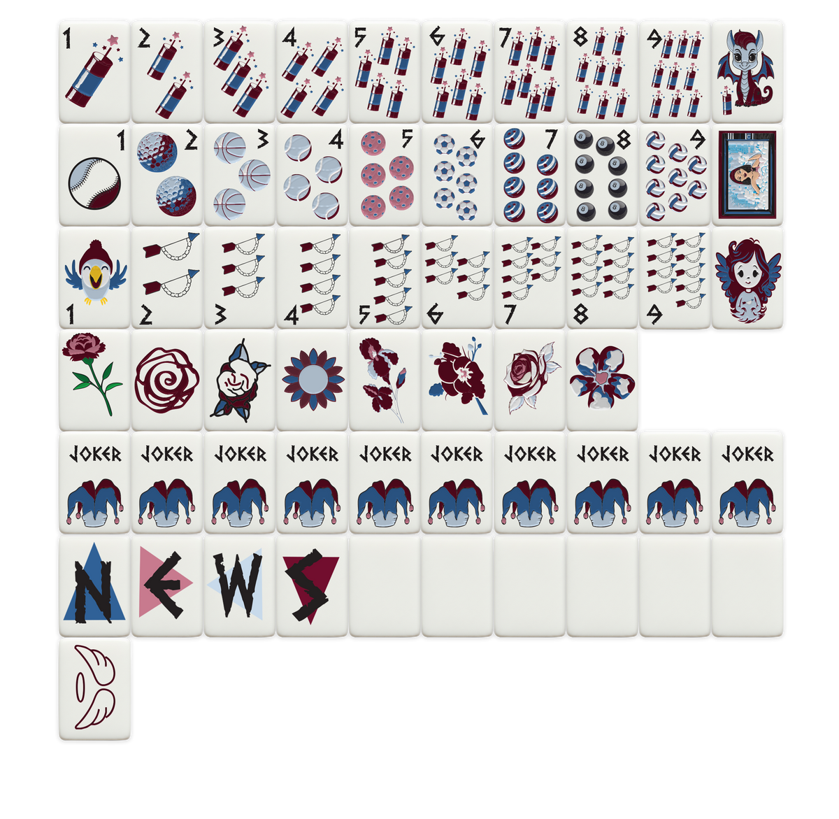 Pi Beta Phi Legacy Mahjong Legacy Set | Bid Day Gift