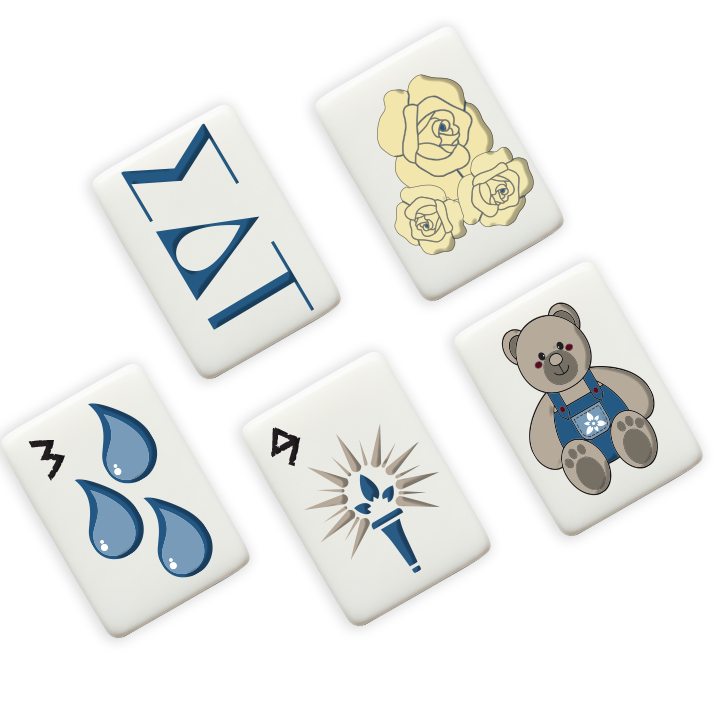 Sigma Delta Tau Mahjong Tiles
