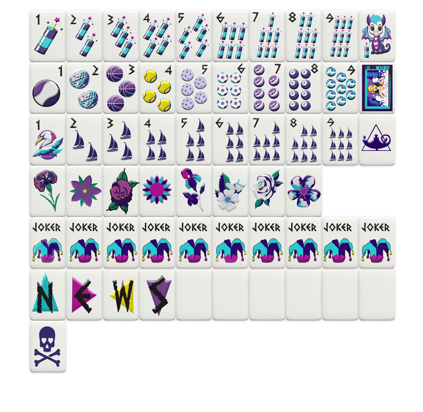 Tri Sigma Mahjong Tiles