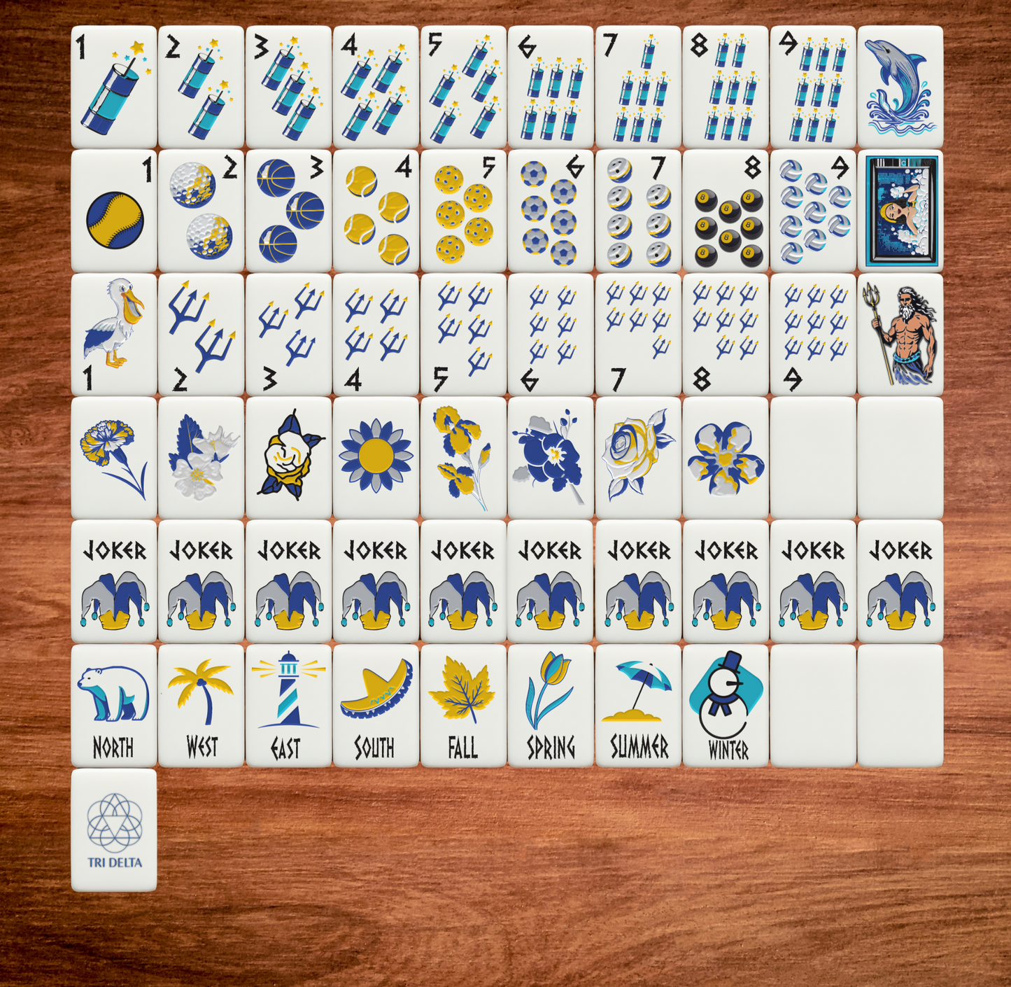 Tri Delta Bespoke Mahjong Tiles