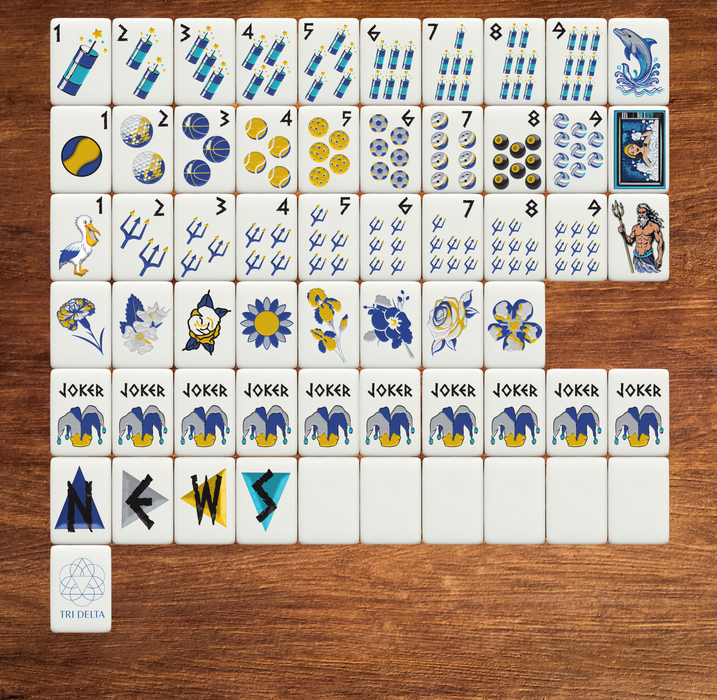 Tri Delta Mahjong Tiles