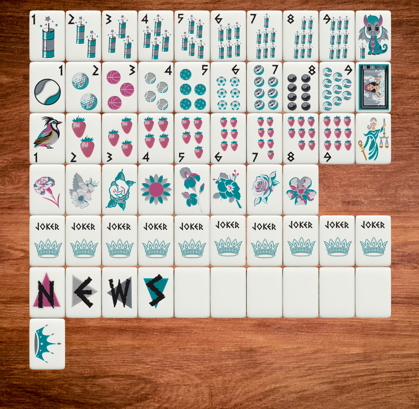Zeta Tau Bespoke Mahjong Tiles