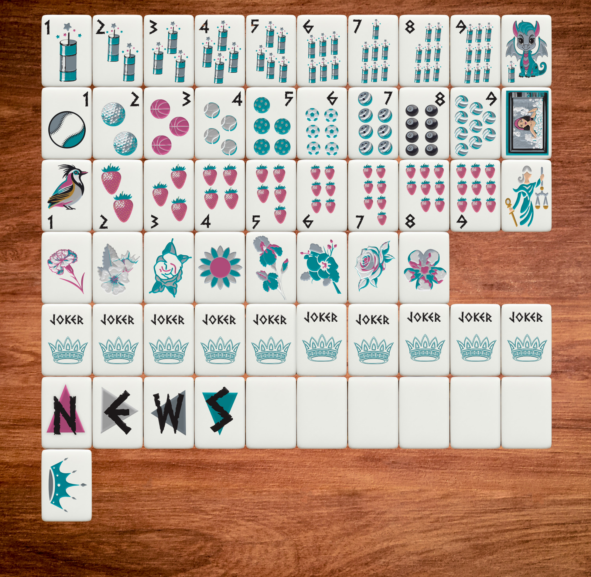 Zeta Tau Bespoke Mahjong Tiles